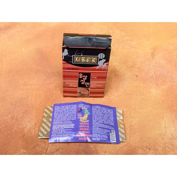 Медовые цукаты красн. корейский женьшень слайсы,20 г,gold premium