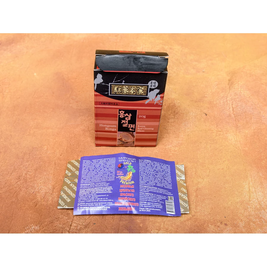 Медовые цукаты красн. корейский женьшень слайсы,20 г,gold premium Медовые цукаты красн. корейский женьшень слайсы,20 г,gold premium